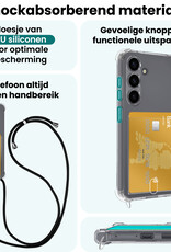 Forterra Forterra Samsung Galaxy S25 Hoesje Pashouder met Koord Met Screenprotector