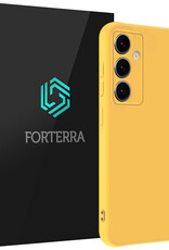 Forterra Forterra Samsung Galaxy S25 Hoesje Siliconen - Geel