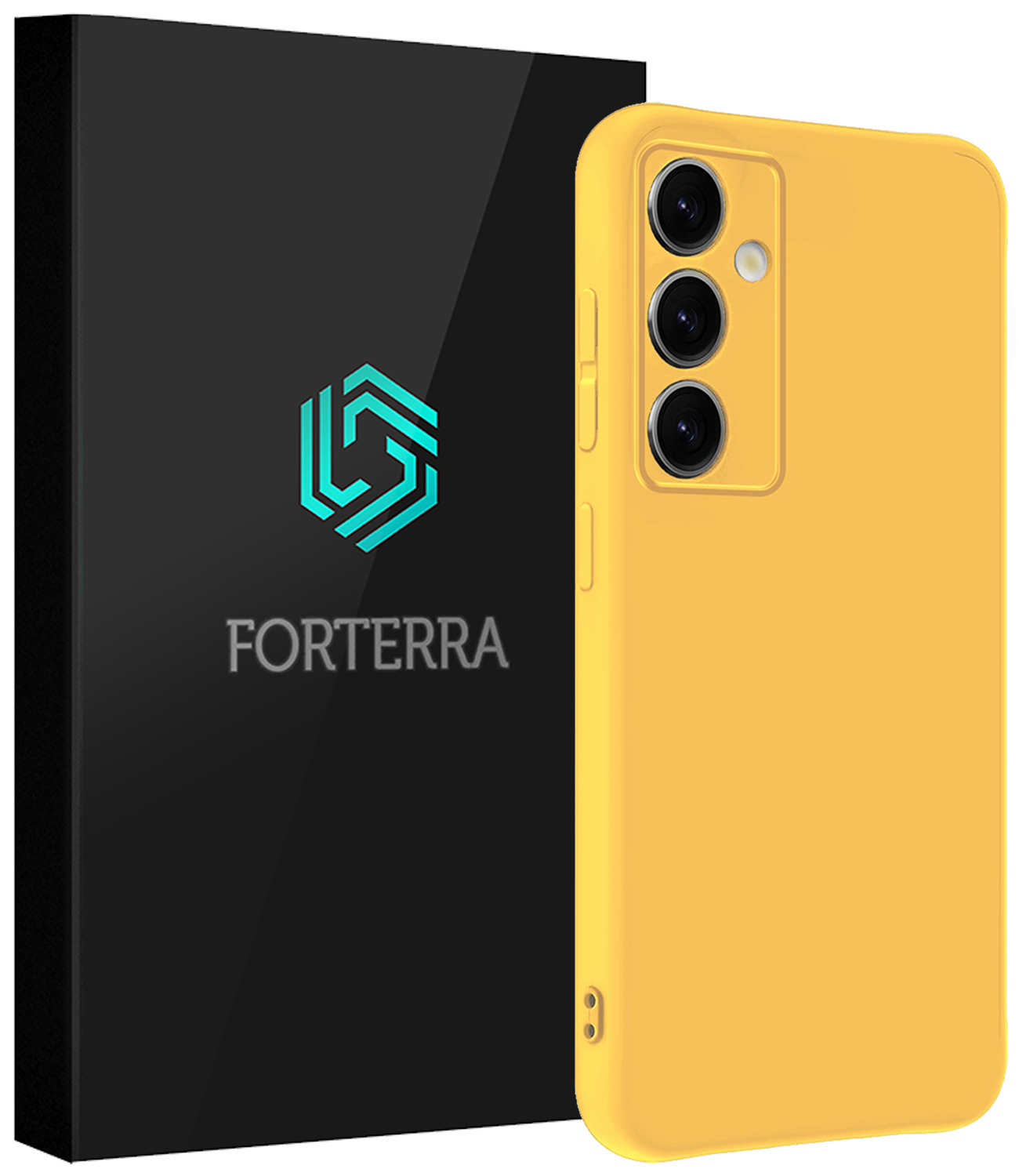 Forterra Forterra Samsung Galaxy S25 Hoesje Siliconen - Geel