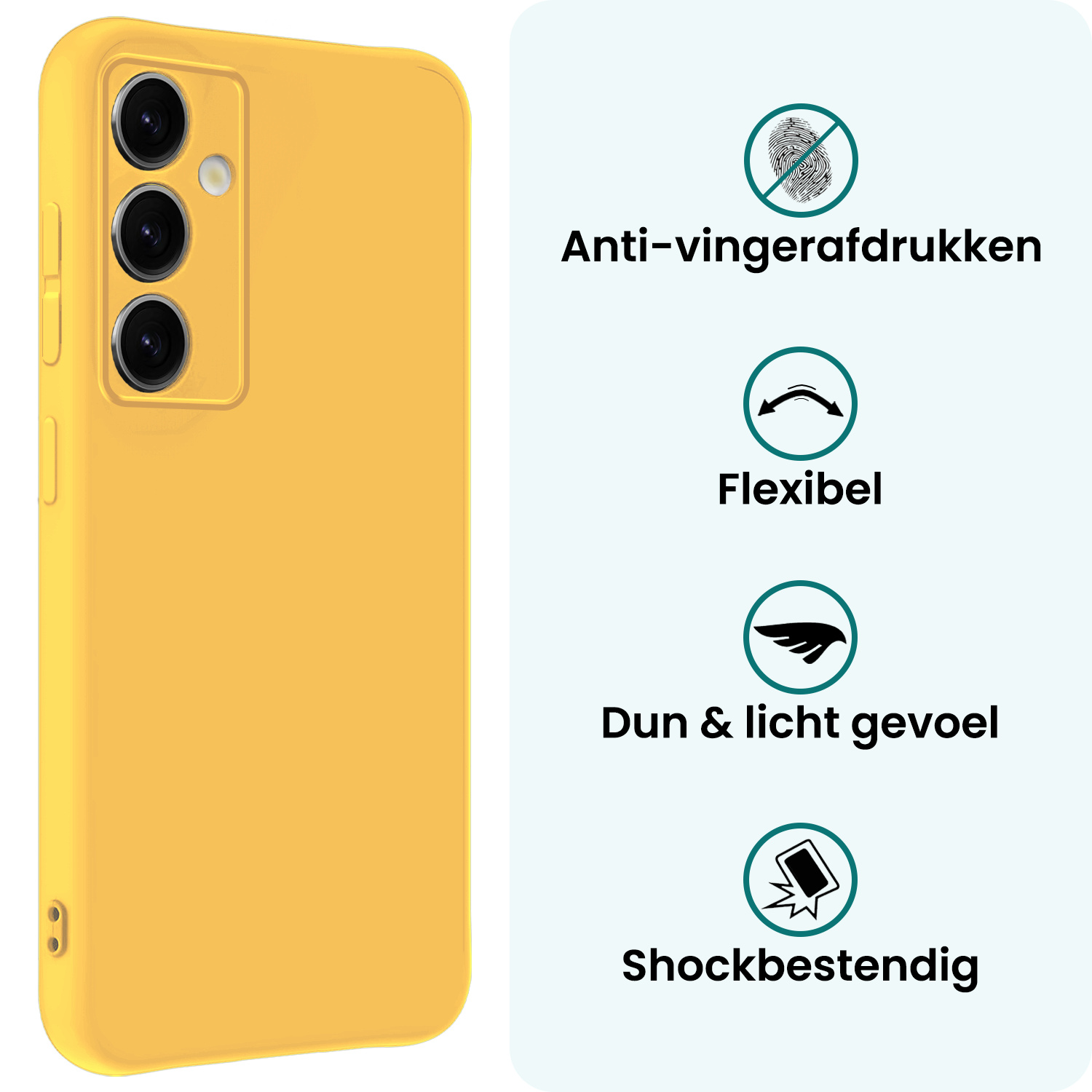 Forterra Forterra Samsung Galaxy S25 Hoesje Siliconen - Geel