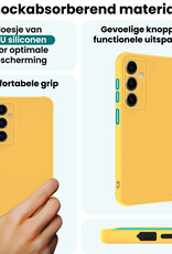 Forterra Forterra Samsung Galaxy S25 Hoesje Siliconen - Geel