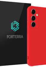 Forterra Forterra Samsung Galaxy S25 Hoesje Siliconen - Rood