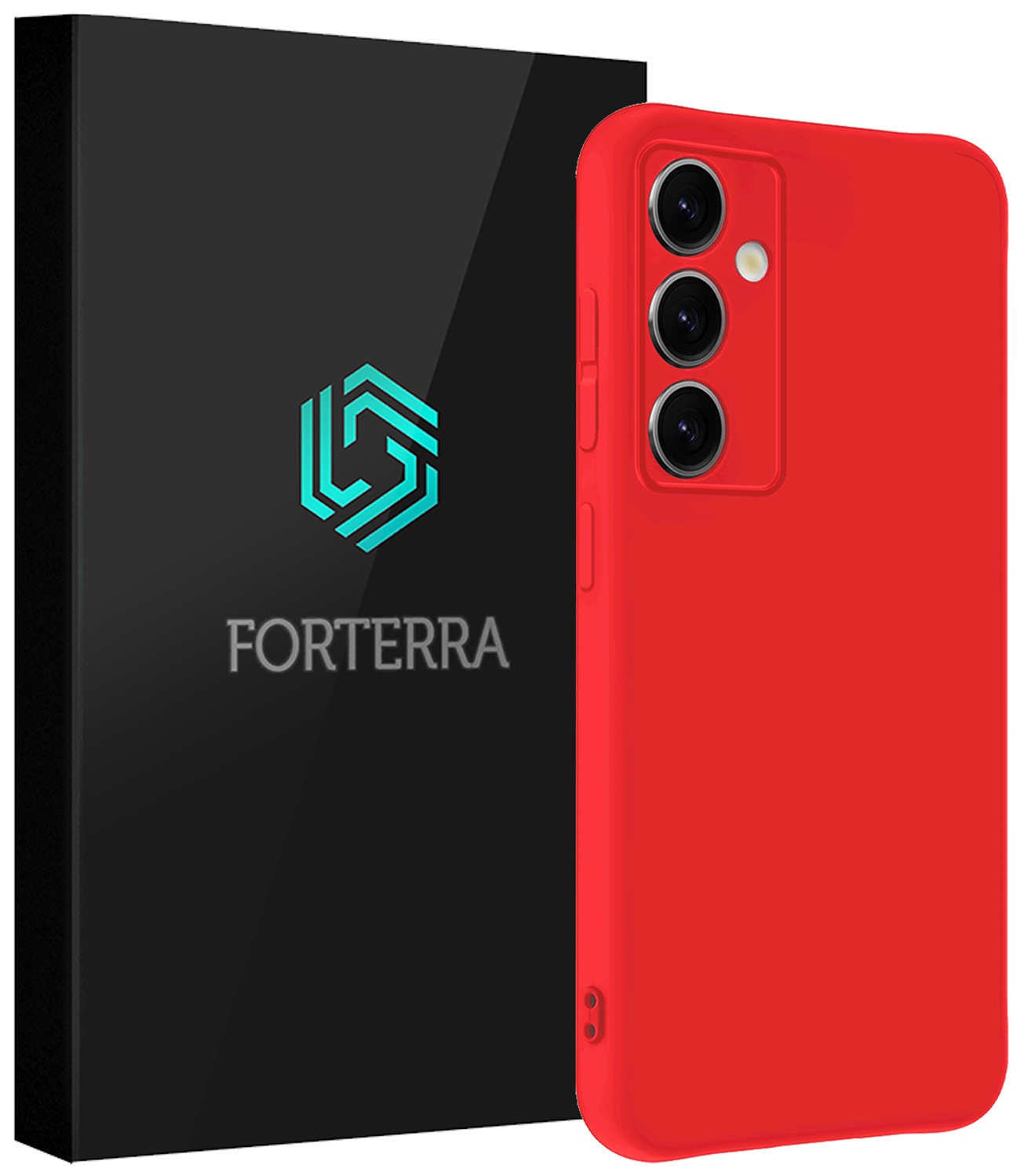 Forterra Forterra Samsung Galaxy S25 Hoesje Siliconen - Rood