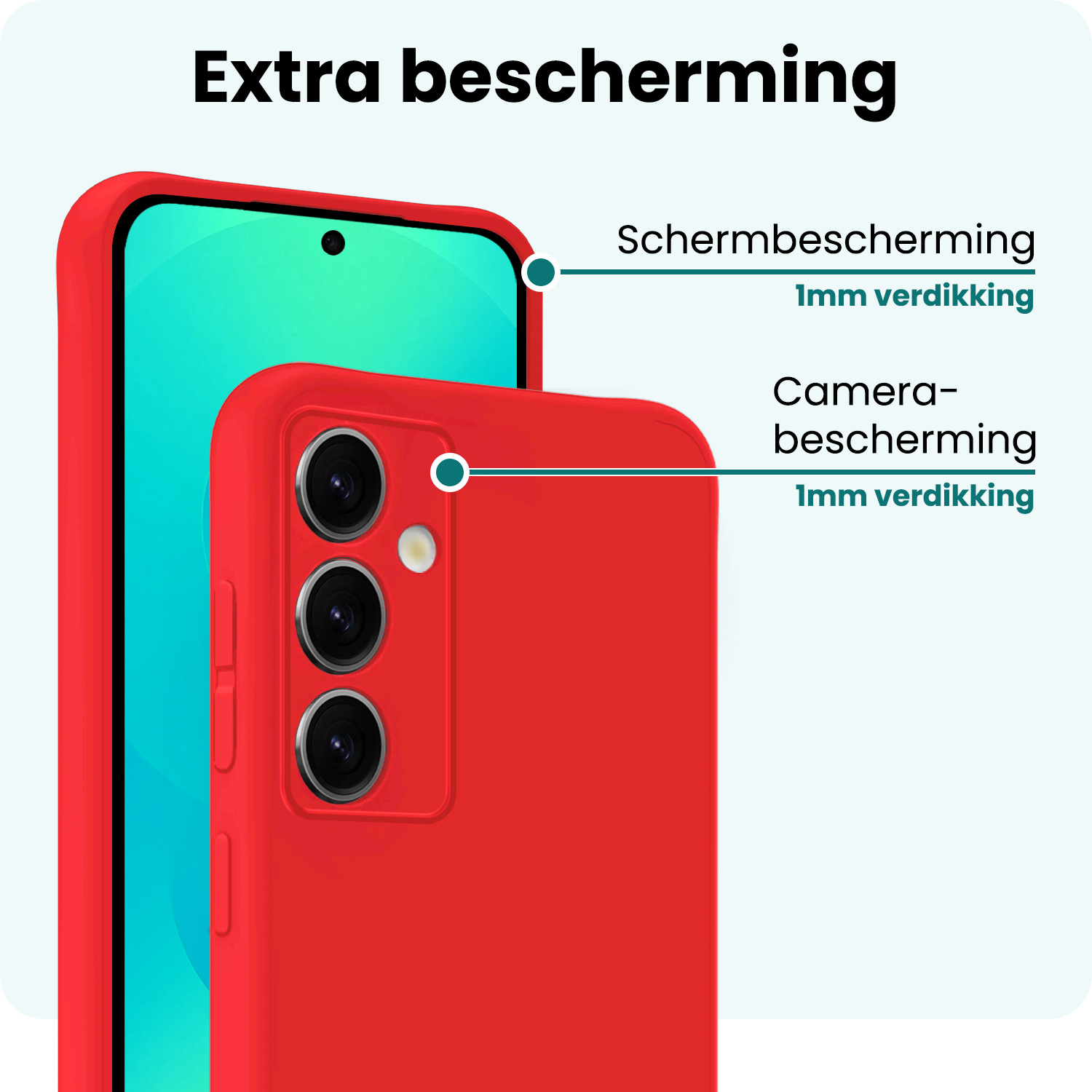 Forterra Forterra Samsung Galaxy S25 Hoesje Siliconen - Rood
