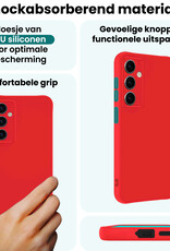 Forterra Forterra Samsung Galaxy S25 Hoesje Siliconen - Rood