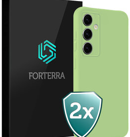 Forterra Forterra Samsung Galaxy S25 Hoesje Siliconen - Groen - 2 PACK