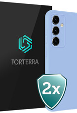 Forterra Forterra Samsung Galaxy S25 Hoesje Siliconen - Lichtblauw - 2 PACK
