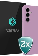 Forterra Forterra Samsung Galaxy S25 Hoesje Siliconen - Lila - 2 PACK