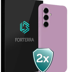 Forterra Forterra Samsung Galaxy S25 Hoesje Siliconen - Lila - 2 PACK