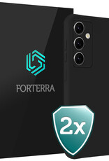 Forterra Forterra Samsung Galaxy S25 Hoesje Siliconen - Zwart - 2 PACK