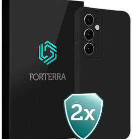 Forterra Forterra Samsung Galaxy S25 Hoesje Siliconen - Zwart - 2 PACK