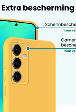 Forterra Forterra Samsung Galaxy S25 Hoesje Siliconen Met Screenprotector - Geel
