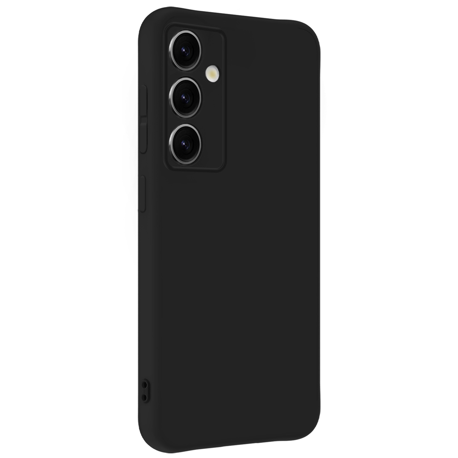 Forterra Forterra Samsung Galaxy S25 Hoesje Siliconen Met Screenprotector - Zwart