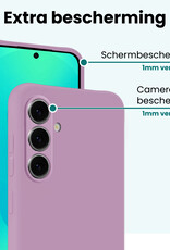 Forterra Forterra Samsung Galaxy S25 Hoesje Siliconen Met 2x Screenprotector - Lila