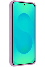 Forterra Forterra Samsung Galaxy S25 Hoesje Siliconen Met 2x Screenprotector - Lila