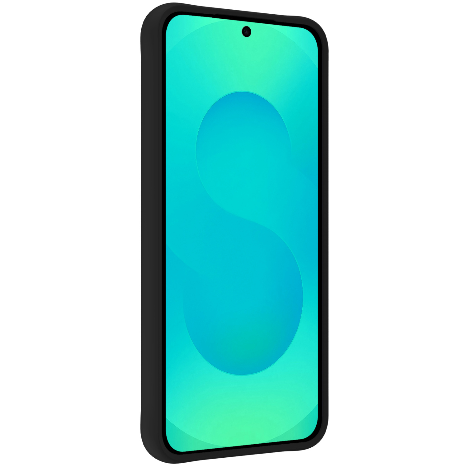 Forterra Forterra Samsung Galaxy S25 Hoesje Siliconen Met 2x Screenprotector - Zwart