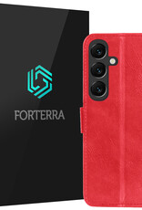 Forterra Forterra Samsung Galaxy S25 Hoesje Bookcase - Rood