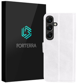 Forterra Forterra Samsung Galaxy S25 Hoesje Bookcase - Wit