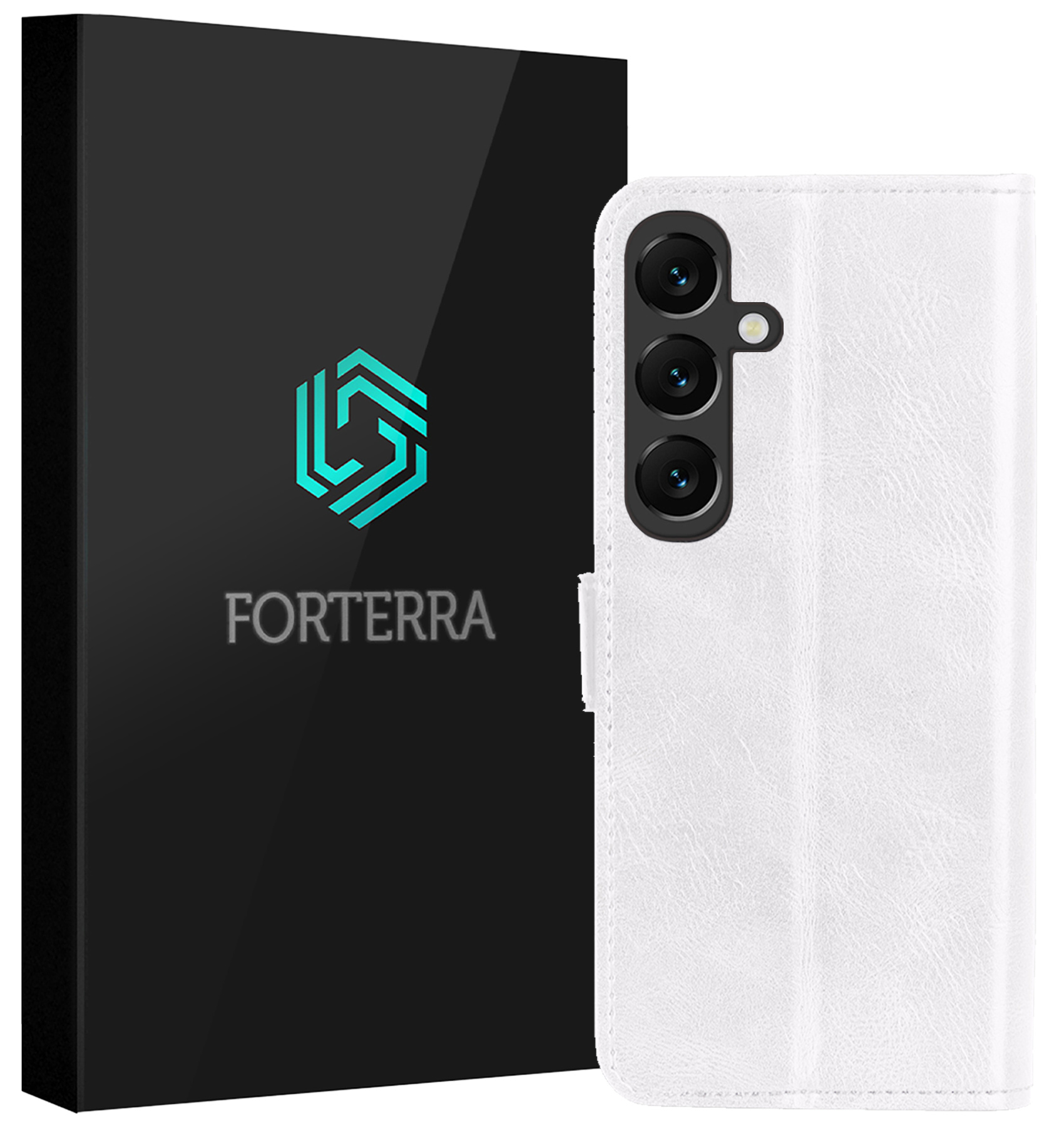 Forterra Forterra Samsung Galaxy S25 Hoesje Bookcase - Wit
