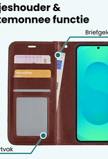 Forterra Forterra Samsung Galaxy S25 Hoesje Bookcase Met Screenprotector - Bruin