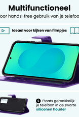 Forterra Forterra Samsung Galaxy S25 Hoesje Bookcase Met Screenprotector - Paars