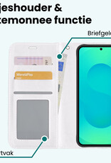 Forterra Forterra Samsung Galaxy S25 Hoesje Bookcase Met Screenprotector - Wit