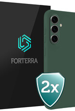 Forterra Forterra Samsung Galaxy S25 Plus Hoesje Siliconen - Donkergroen - 2 PACK