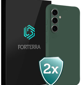Forterra Forterra Samsung Galaxy S25 Plus Hoesje Siliconen - Donkergroen - 2 PACK