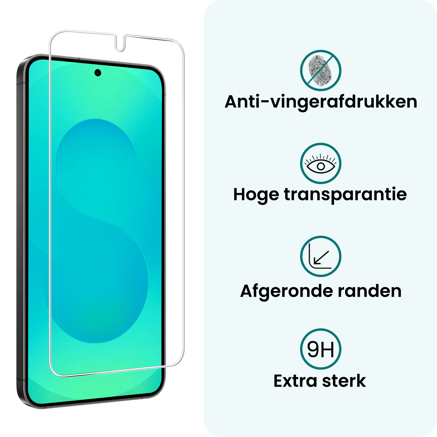 Forterra Forterra Samsung Galaxy S25 Plus Hoesje Siliconen Met Screenprotector - Donkergroen