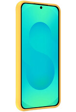 Forterra Forterra Samsung Galaxy S25 Plus Hoesje Siliconen Met Screenprotector - Geel