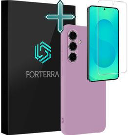 Forterra Forterra Samsung Galaxy S25 Plus Hoesje Siliconen Met Screenprotector - Lila