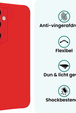 Forterra Forterra Samsung Galaxy S25 Plus Hoesje Siliconen Met Screenprotector - Rood