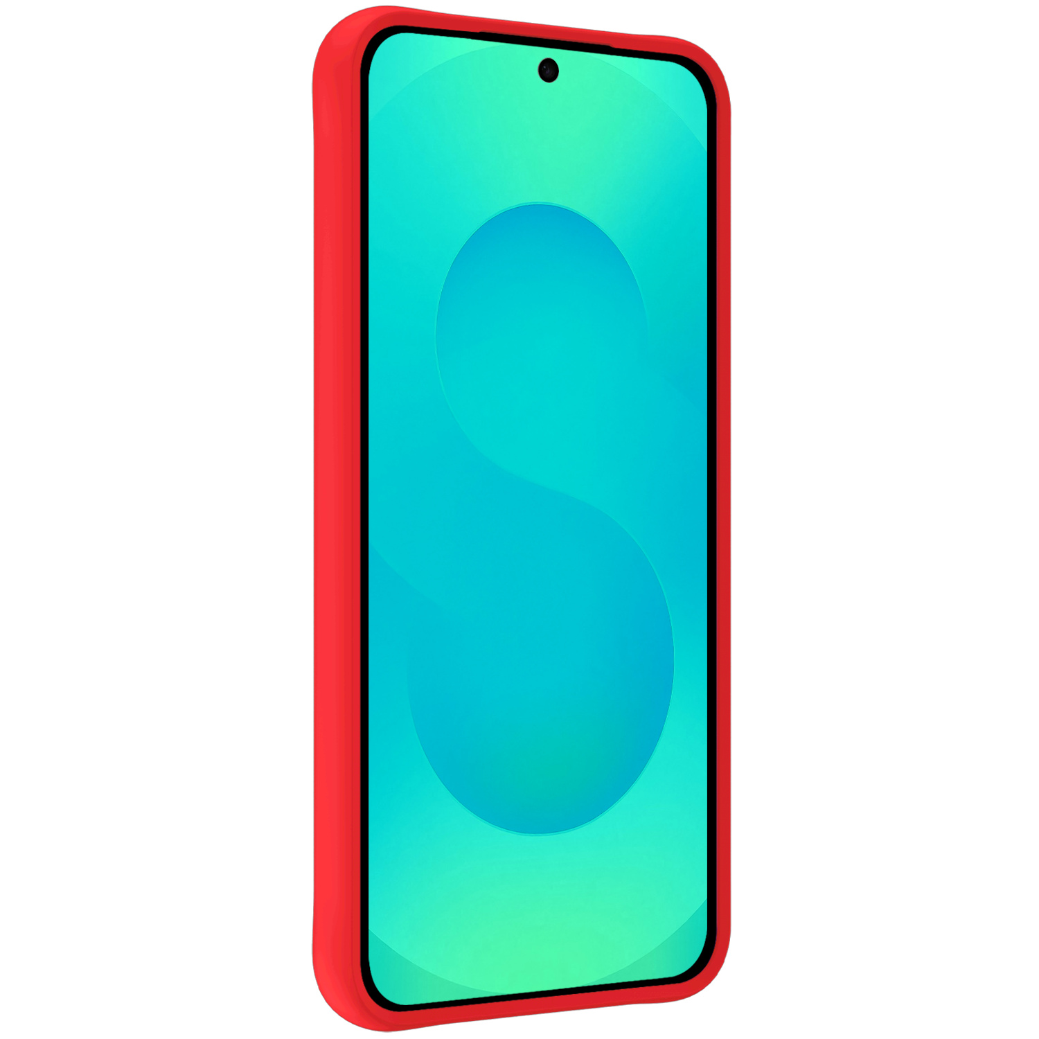 Forterra Forterra Samsung Galaxy S25 Plus Hoesje Siliconen Met Screenprotector - Rood