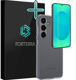 Forterra Forterra Samsung Galaxy S25 Plus Hoesje Siliconen Met Screenprotector - Transparant