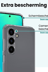 Forterra Forterra Samsung Galaxy S25 Plus Hoesje Siliconen Met 2x Screenprotector - Transparant