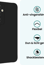 Forterra Forterra Samsung Galaxy S25 Plus Hoesje Siliconen Met 2x Screenprotector - Zwart