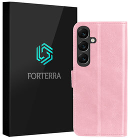 Forterra Forterra Samsung Galaxy S25 Plus Hoesje Bookcase - Lichtroze