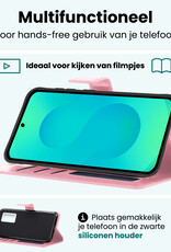 Forterra Forterra Samsung Galaxy S25 Plus Hoesje Bookcase Met Screenprotector - Lichtroze