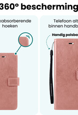 Forterra Forterra Samsung Galaxy S25 Plus Hoesje Bookcase Met Screenprotector - Rose Goud