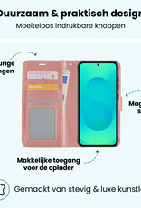 Forterra Forterra Samsung Galaxy S25 Plus Hoesje Bookcase Met Screenprotector - Rose Goud