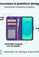 Forterra Forterra Samsung Galaxy S25 Plus Hoesje Bookcase Met 2x Screenprotector - Paars