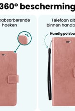 Forterra Forterra Samsung Galaxy S25 Plus Hoesje Bookcase Met 2x Screenprotector - Rose Goud