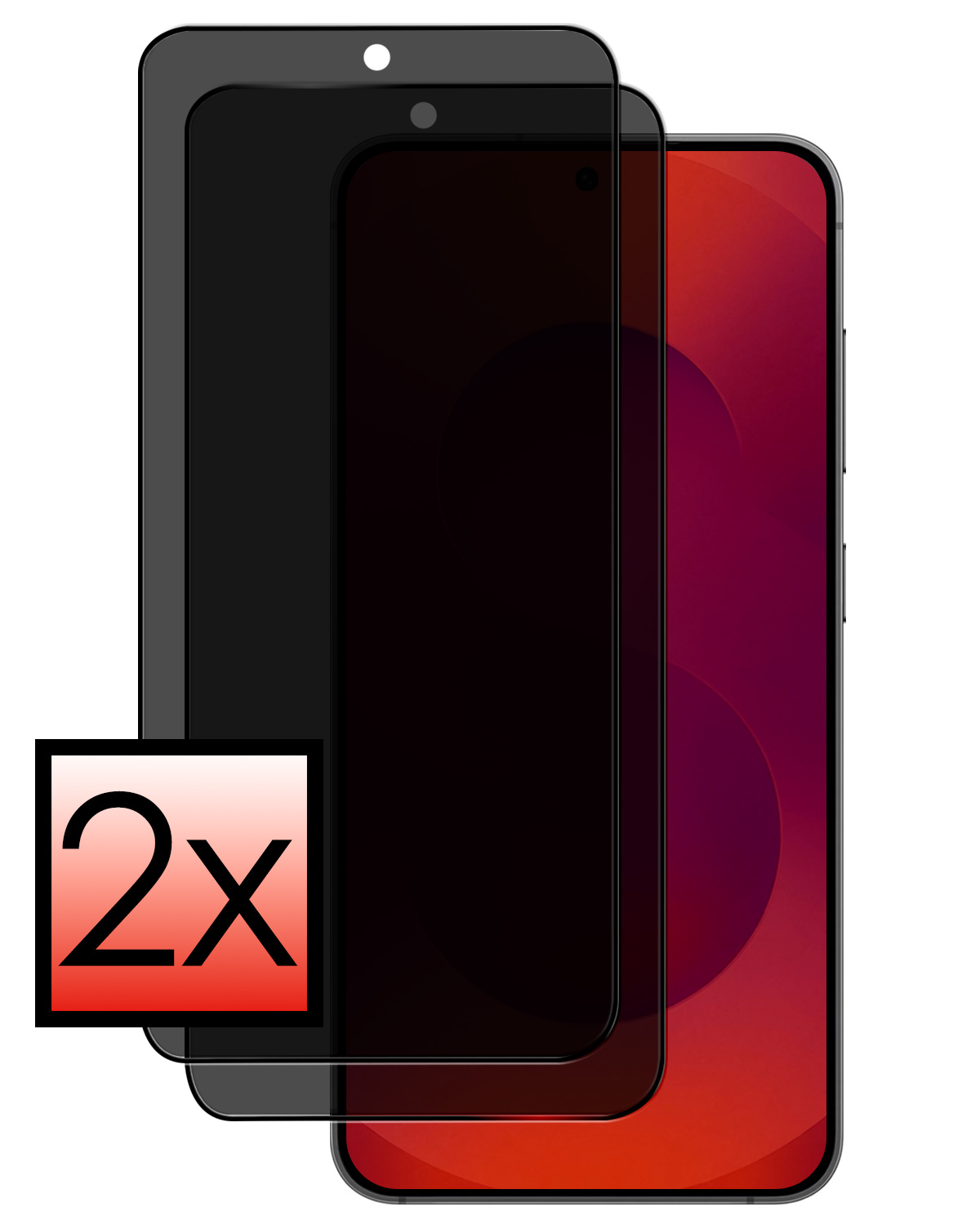 NoXx NoXx Samsung Galaxy S25 Screenprotector Glas Privacy - 3 PACK