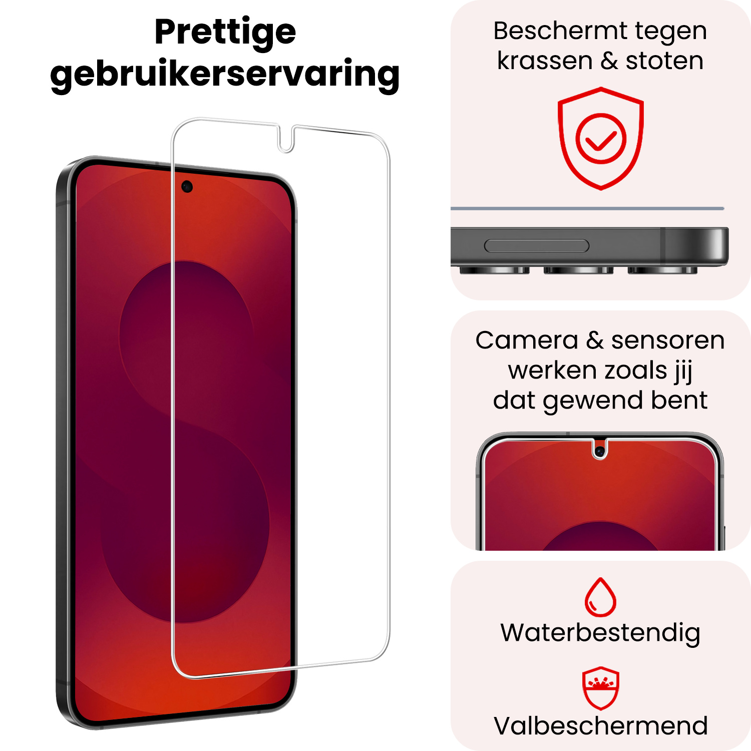 NoXx NoXx Samsung Galaxy S25 Screenprotector Met Installatieframe - 2 PACK