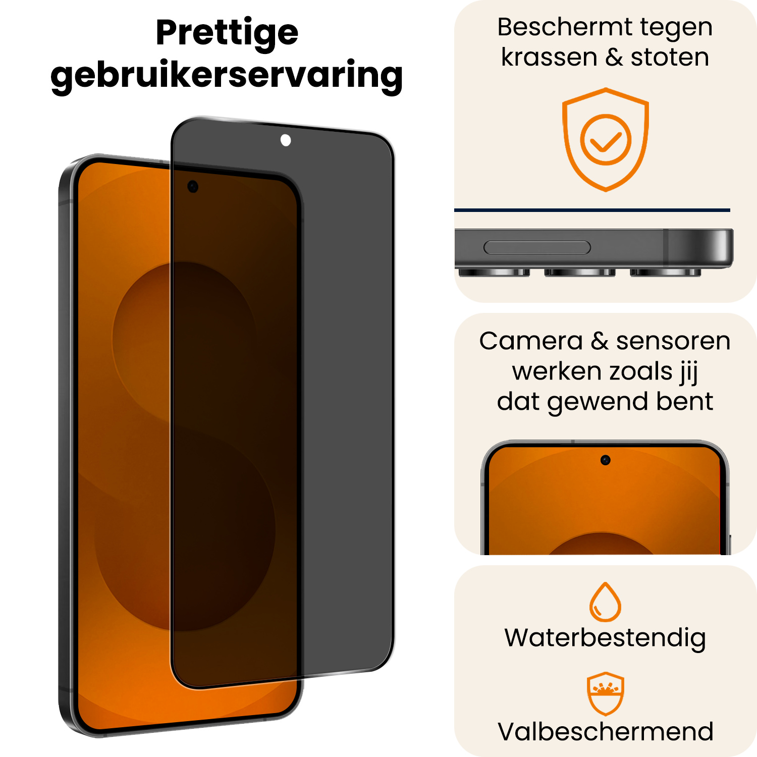 Nomfy Nomfy Samsung Galaxy S25 Screenprotector Glas Privacy - 2 PACK