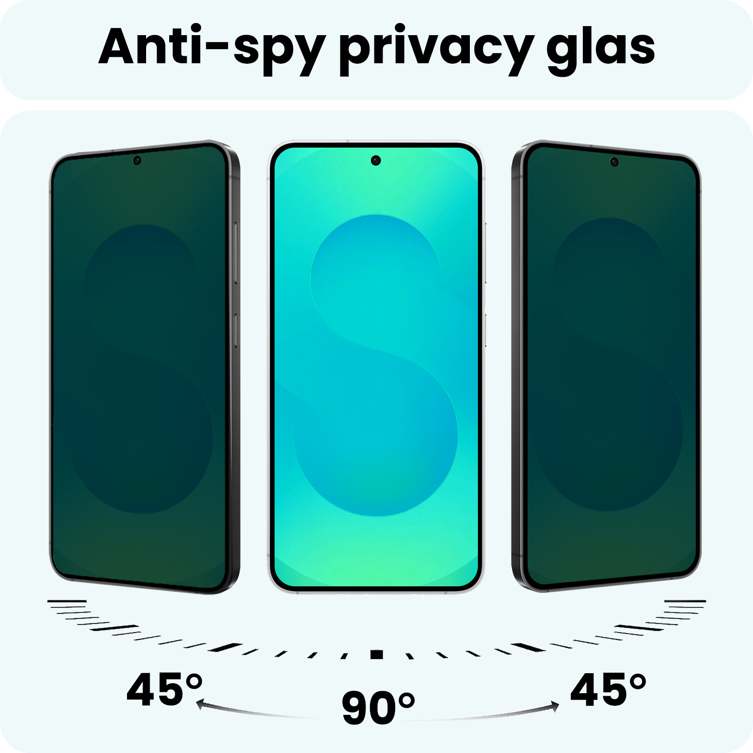 Forterra Forterra Samsung Galaxy S25 Screenprotector Glas Privacy