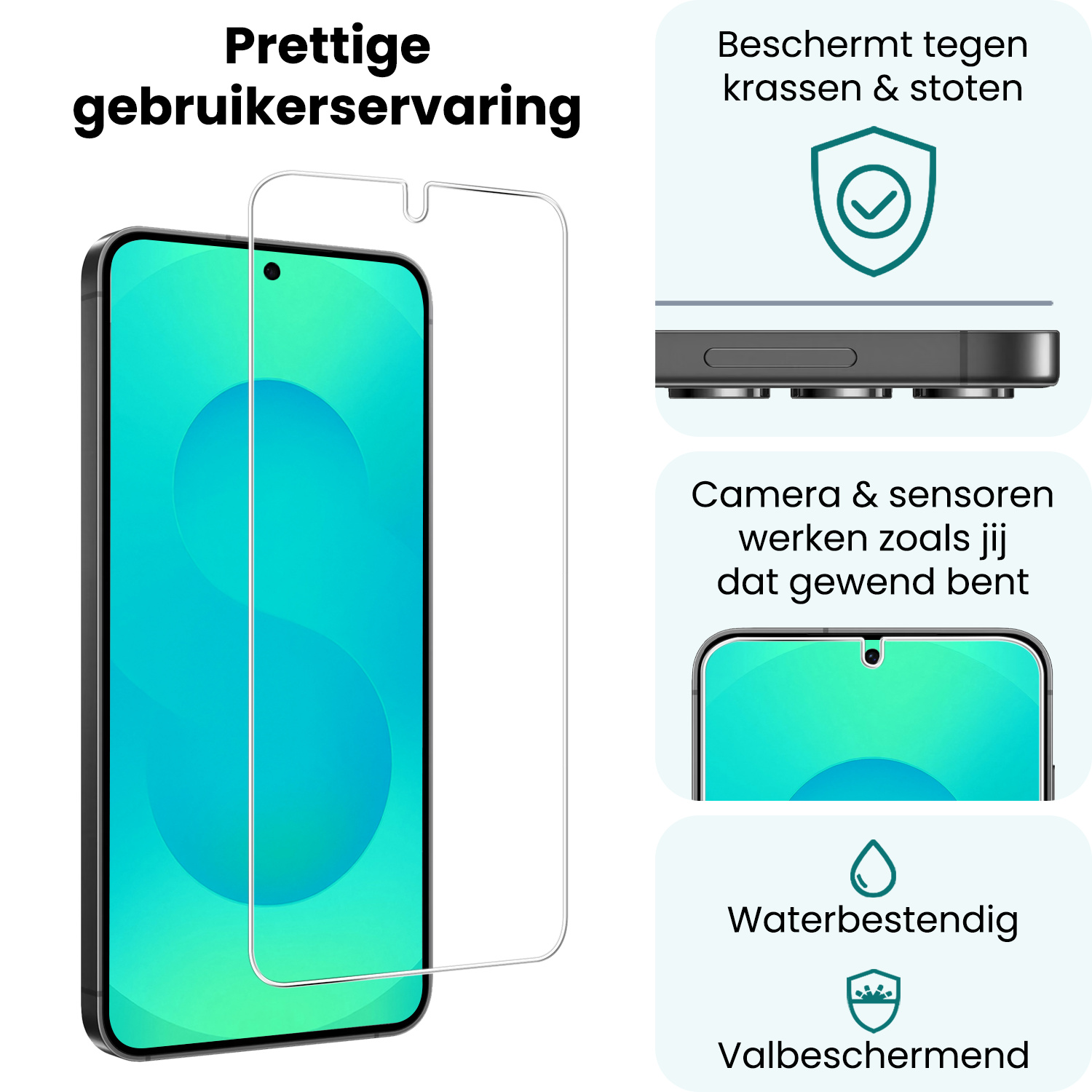 Forterra Forterra Samsung Galaxy S25 Plus Screenprotector Met Installatieframe