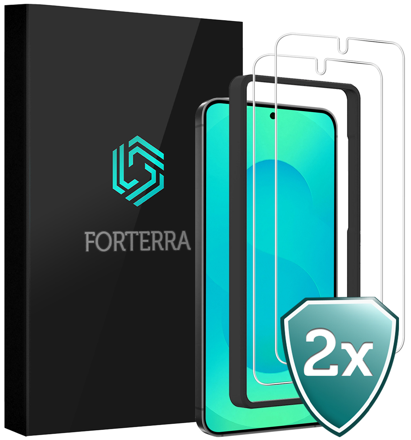 Forterra Forterra Samsung Galaxy S25 Plus Screenprotector Met Installatieframe - 2 PACK