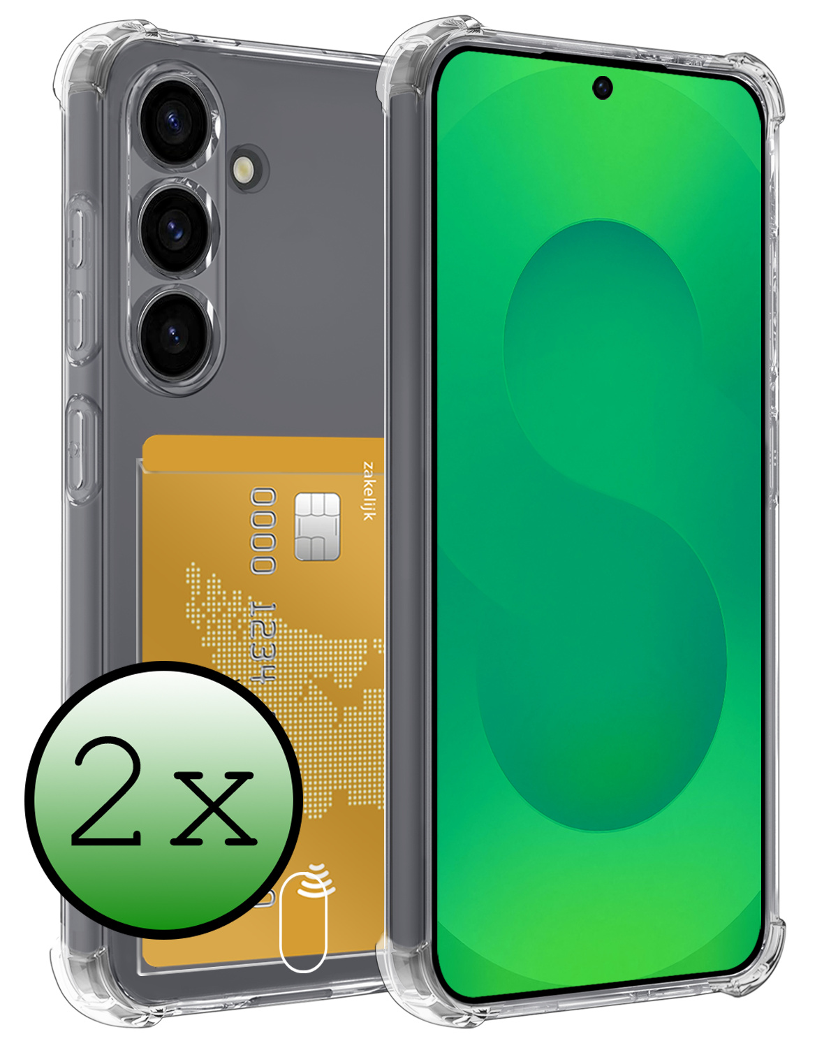 BASEY. BASEY. Samsung Galaxy S25 Plus Hoesje Pashouder - 2 PACK