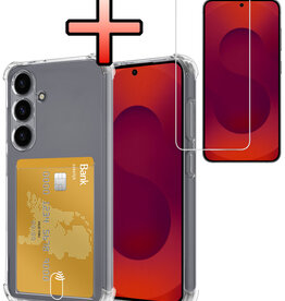 NoXx NoXx Samsung Galaxy S25 Hoesje Pashouder Met Screenprotector